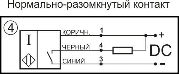Датчик бесконтактный индуктивный ИУ6-NO-NPN