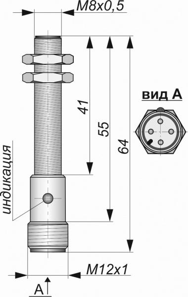 Датчик бесконтактный индуктивный И85-NO-PNP-P(Л63)