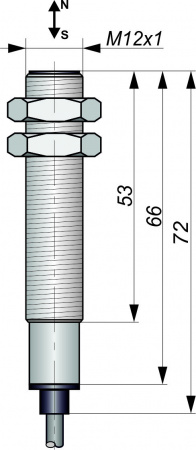 Датчик бесконтактный герконовый DG12MML-CD-NO-G-2-SS