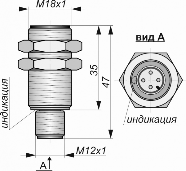 Датчик индуктивный бесконтактный И13-NO-PNP-P-HT(Л63)