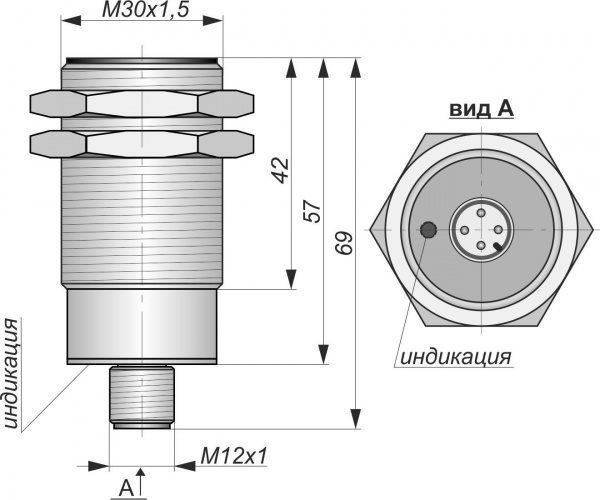 Датчик индуктивный бесконтактный И25-NO/NC-PNP-P-HT(Л63)