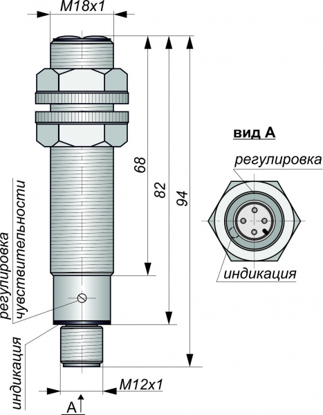 Датчик бесконтактный оптический O05-NO/NC-PNP-P(Текаформ, с регулировкой)