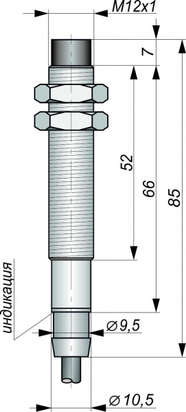 Датчик бесконтактный индуктивный И04-NC-AC-Z(Л63, Lкаб=10м)