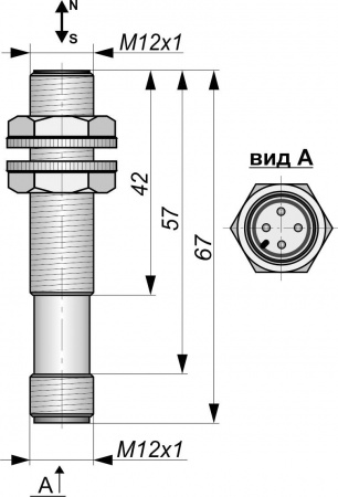 Датчик бесконтактный герконовый DG12MMP-CD-NО/NC-G-P-SS