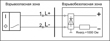 Датчик индуктивный бесконтактный взрывобезопасный "NAMUR" SNI 70-25-PL-K-HT