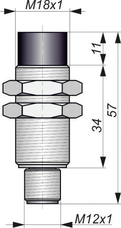 Датчик бесконтактный индуктивный взрывобезопасный стандарта "NAMUR" SNI 15-8-S-P12-BT