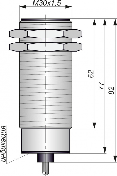 Датчик бесконтактный индуктивный И25-NO/NC-AC-Z-ПГ-HT(Л63)