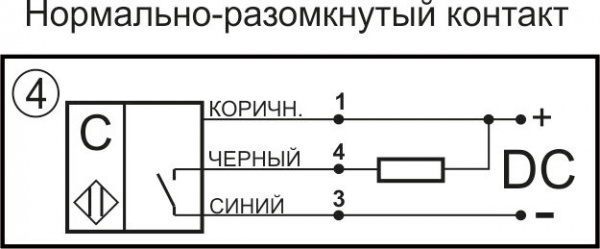Датчик бесконтактный ёмкостный E02-NO-NPN(Д16Т, Lкорп=60мм)