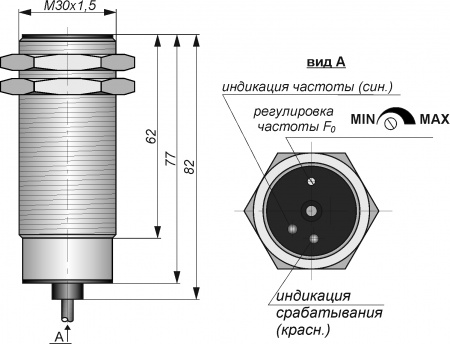 Датчик контроля скорости ИДС25-NC-PNP-HT-2,5(Л63)